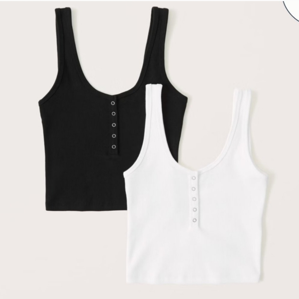 Abercrombie 2-Pack Ribbed Henley Tanks